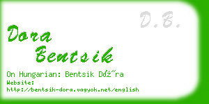 dora bentsik business card